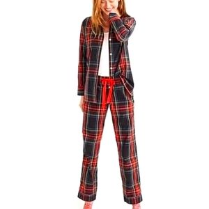 J Crew Vintage Pajama Set Tartan Plaid Check